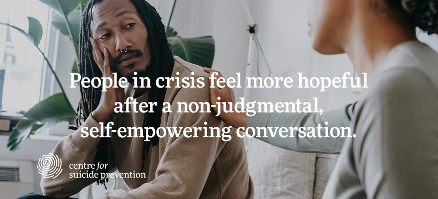 Having a caring conversation with a person considering suicide gives them the chance to talk, making it less likely that they will carry through with suicide. buff.ly/3PocRw1