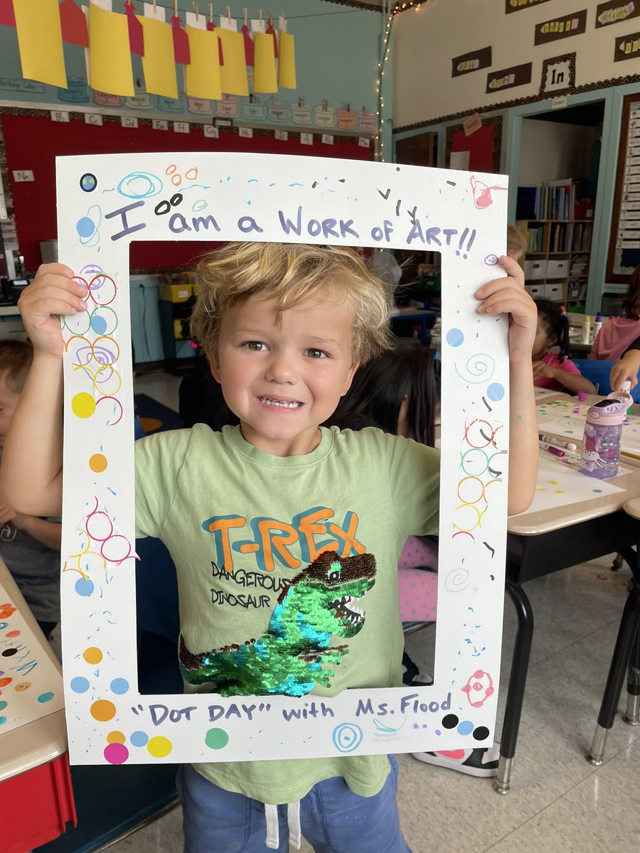 Deirdre Flood (@msflood23) on Twitter photo Thanks <a href="/OUFSD_Arts/">Kate Mathews</a> Kate Matthews and <a href="/peterhreynolds/">Peter H. Reynolds</a> for the lesson inspo. I am taking a photo of each student because each child really is a work of art to be cherished! Our collab frames and individual artworks are a celebration of creativity with dots! #internationaldotday Thanks <a href="/OUFSD_Arts/">Kate Mathews</a> Kate Matthews and <a href="/peterhreynolds/">Peter H. Reynolds</a> for the lesson inspo. I am taking a photo of each student because each child really is a work of art to be cherished! Our collab frames and individual artworks are a celebration of creativity with dots! #internationaldotday