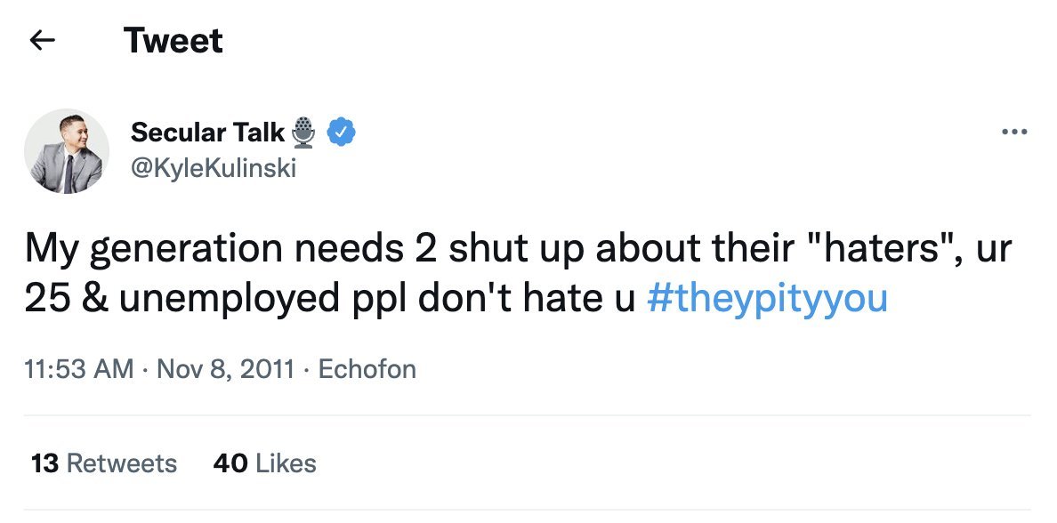Old Kyle Kulinski tweets (@oldkyletweets) on Twitter photo 