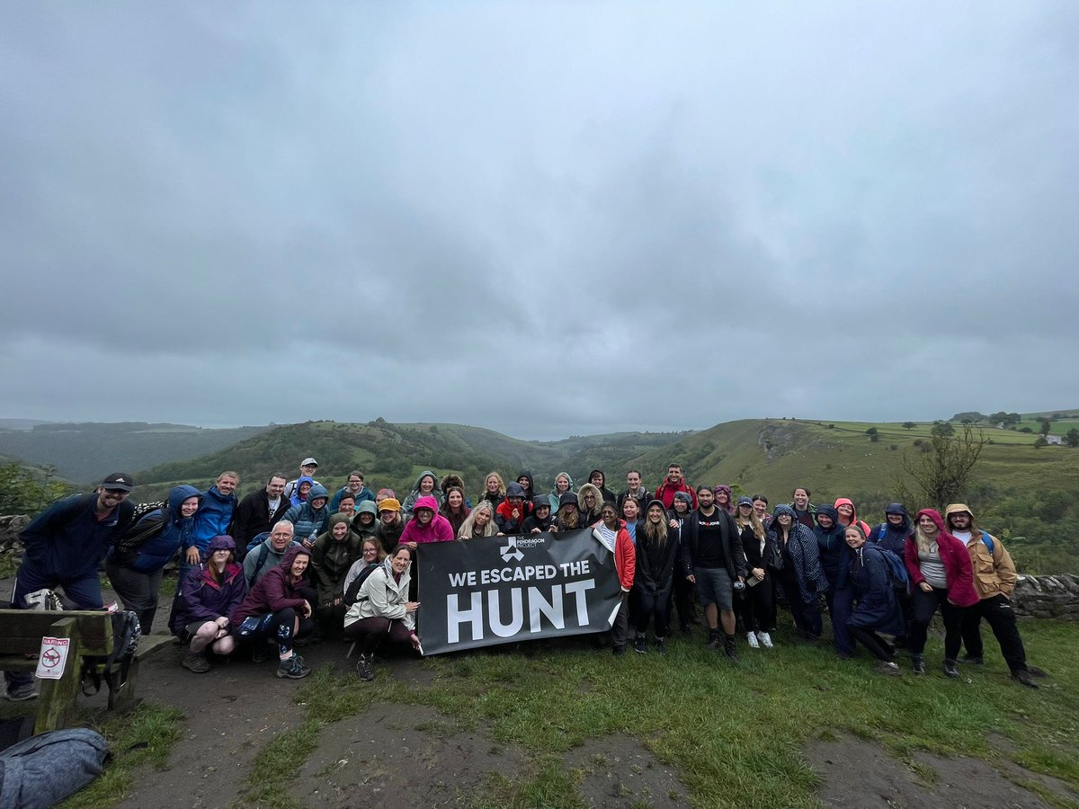 Had the best away day with nearly all of the Community CAMHS teams, getting chased by the Hunters in the Peak District 
Highly recommend pendragonproject.org for team building away days, which is a social enterprise, supporting 17-25 year olds
