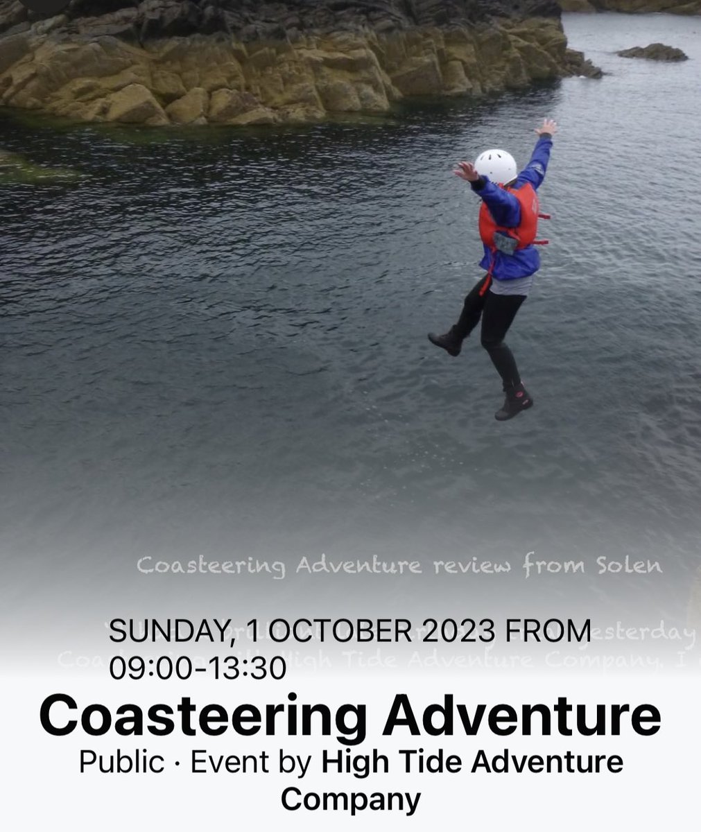 HTAdventureCo's tweet image. Looking for some #adventure in your life. #coasteeringadventure #WomenonlyBushcraftAdventure #ParentandChildBushcraftAdventure

Contact Wayne at wdobson@hightideadventure.co.uk for more information or to book places.