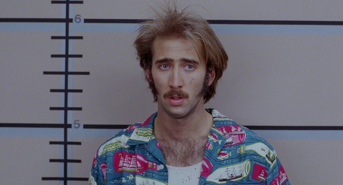 BlackLCult's tweet photo. Nicolas Cage in "RAISING ARIZONA" (1987) / Dir. Joel Coen https://t.co/OJHpM1qJHY