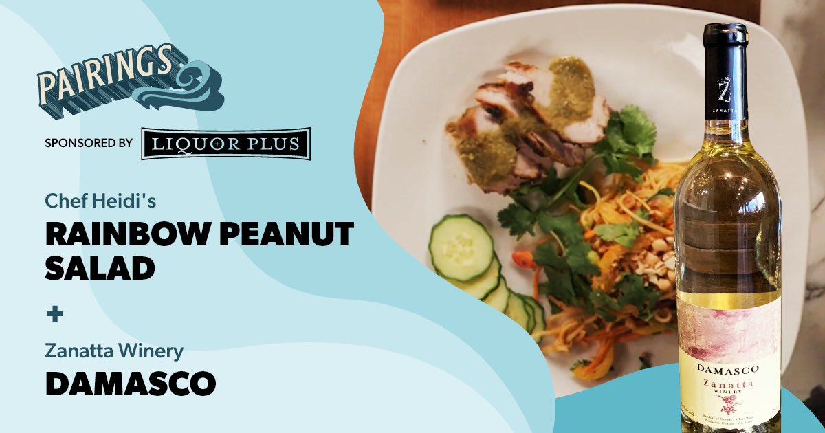New season of <a href="/CHEK_media/">CHEK</a> Cookin’ on the Coast is back. 
This week, a delicious rainbow peanut noodle salad by <a href="/chefheidifink/">Heidi Fink</a> &amp; pairing by Sheila from <a href="/zanattawinery/">Zanatta Winery</a> 
Recipe ingredients provided by <a href="/CountryGrocer/">Country Grocer</a> 
#winepairings #drinklocal #bcwine #bcvqa #discovertheplus