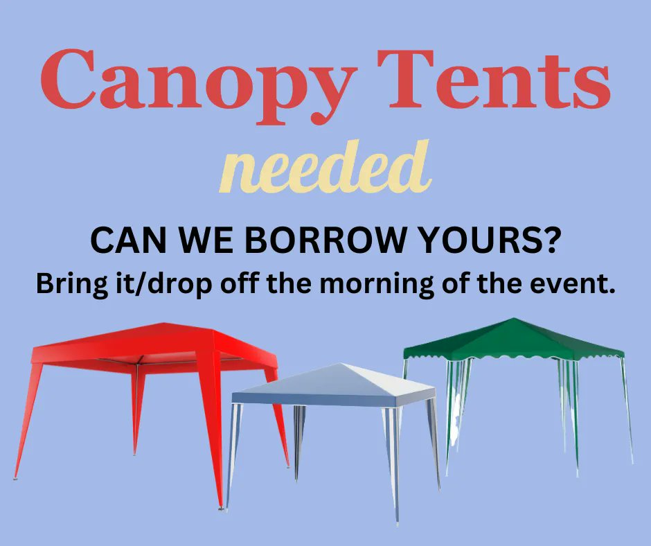 bang_pto's tweet photo. Can we borrow your canopy tent for our #BangBears #FunRun? We'll take any color, size or style. Drop it off at the @BangElementary front desk or bring it on Friday morning.  If you can stay to help us set it up, sign up for the first volunteer shift.  💚💛 Thank you! 💚💛 https://t.co/J642hMGIf7