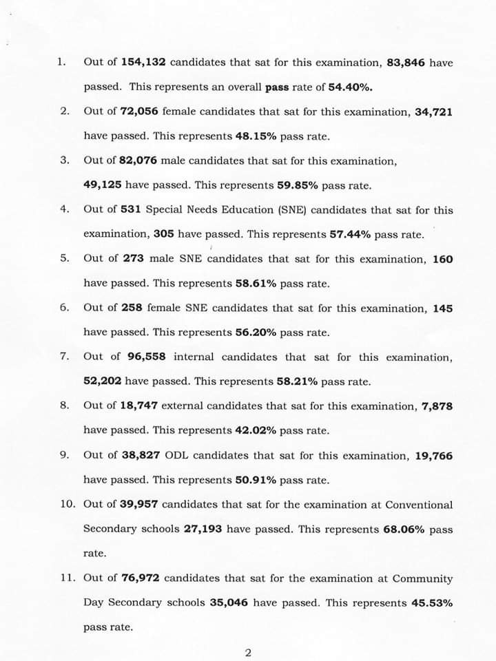 MalawiGovt's tweet photo. Press Release: 2023 MSCE Examination Results https://t.co/0uf62c93kL