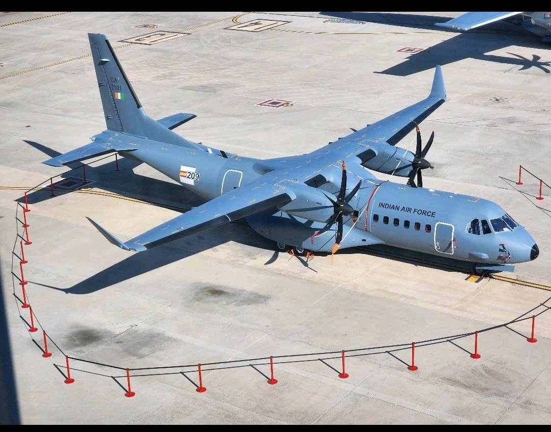 🛫 Historic moment! 🇮🇳 @AirbusDefense has officially delivered the first C295 transport aircraft to the Indian Air Force. 🙌✈️ This marks a significant step towards bolstering our defense capabilities. 🇮🇳💪 #IAF #C295Delivery #DefenseMilestone 🚁🎉