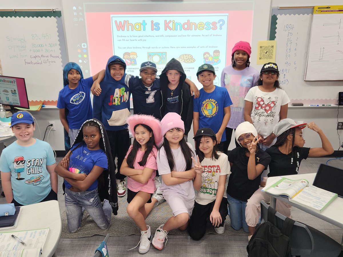 HwangLandy's tweet photo. Be kind, No cap.
No lie, it's cool to be kind! Wear your favorite hat and lead with kindness.
#lisdkind #BETHEONE #onelisd
#WeAreMemorial
@MemorialSTEM https://t.co/AjIVjq9rwS