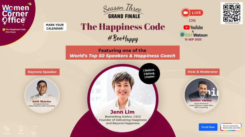 Excited to speak at "The Happiness Code" Season 3 Grand Finale for #WITCO with <a href="/IBM/">IBM</a> this Friday at 8AM ET! WITCO is IBM's initiative to support and include women in the workplace. 

Catch the livestream on IBM's YouTube: bit.ly/48cMK2o
#BeeHappy