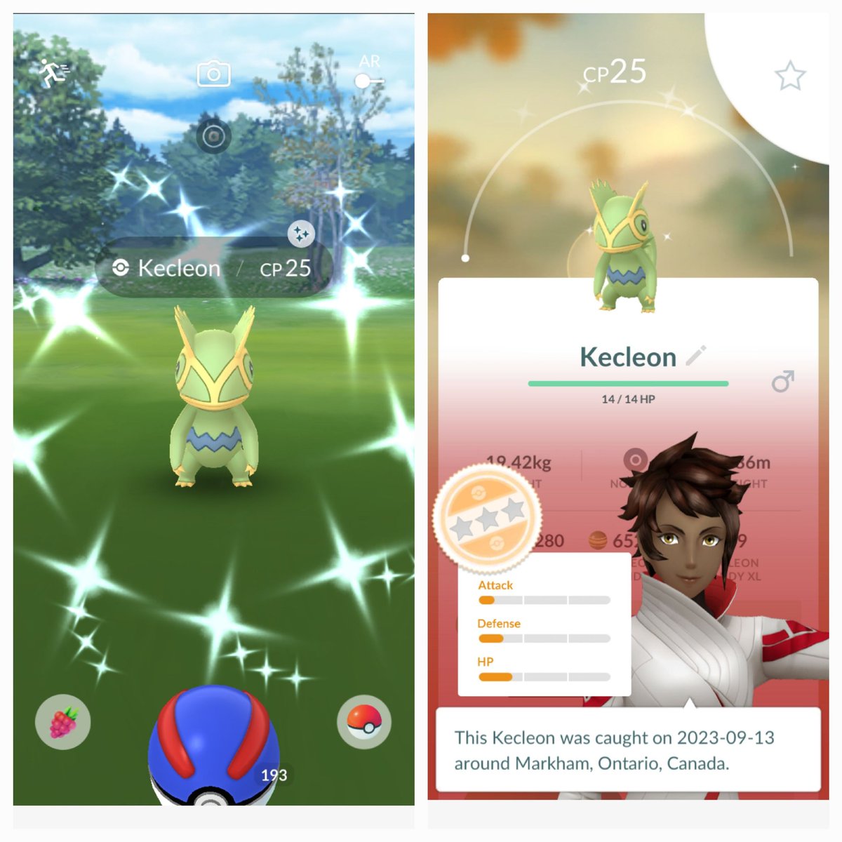 SMoon2u's tweet image. OMFG!!  The cherry on top of a good shiny day!! 1st shiny #Kecleon 😊😊
#PokemonGO #PokemonGOApp #ShinyPokemon #LuckyAF