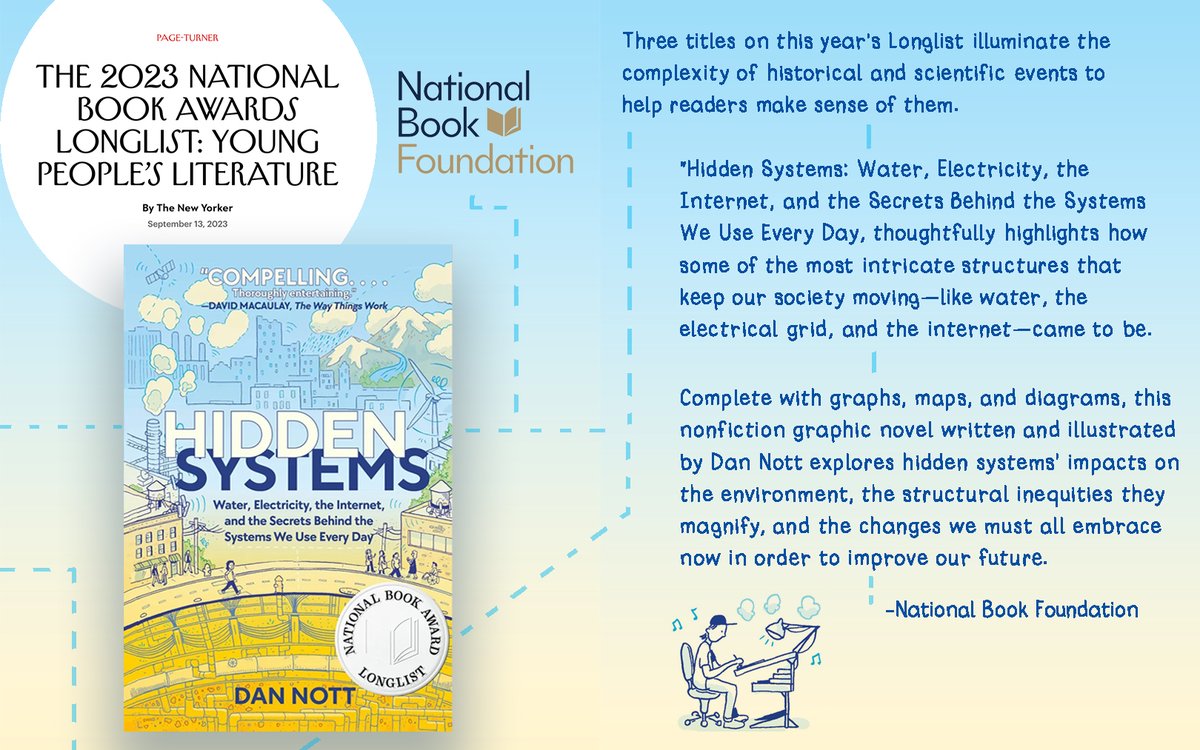 Dan Nott (@dan_nott) on Twitter photo Hidden Systems is one of 10 books on the National Book Award Long List for Young People's Literature! Honored and excited and thankful to everyone who helped make this book. #NBAwards Hidden Systems is one of 10 books on the National Book Award Long List for Young People's Literature! Honored and excited and thankful to everyone who helped make this book. #NBAwards
