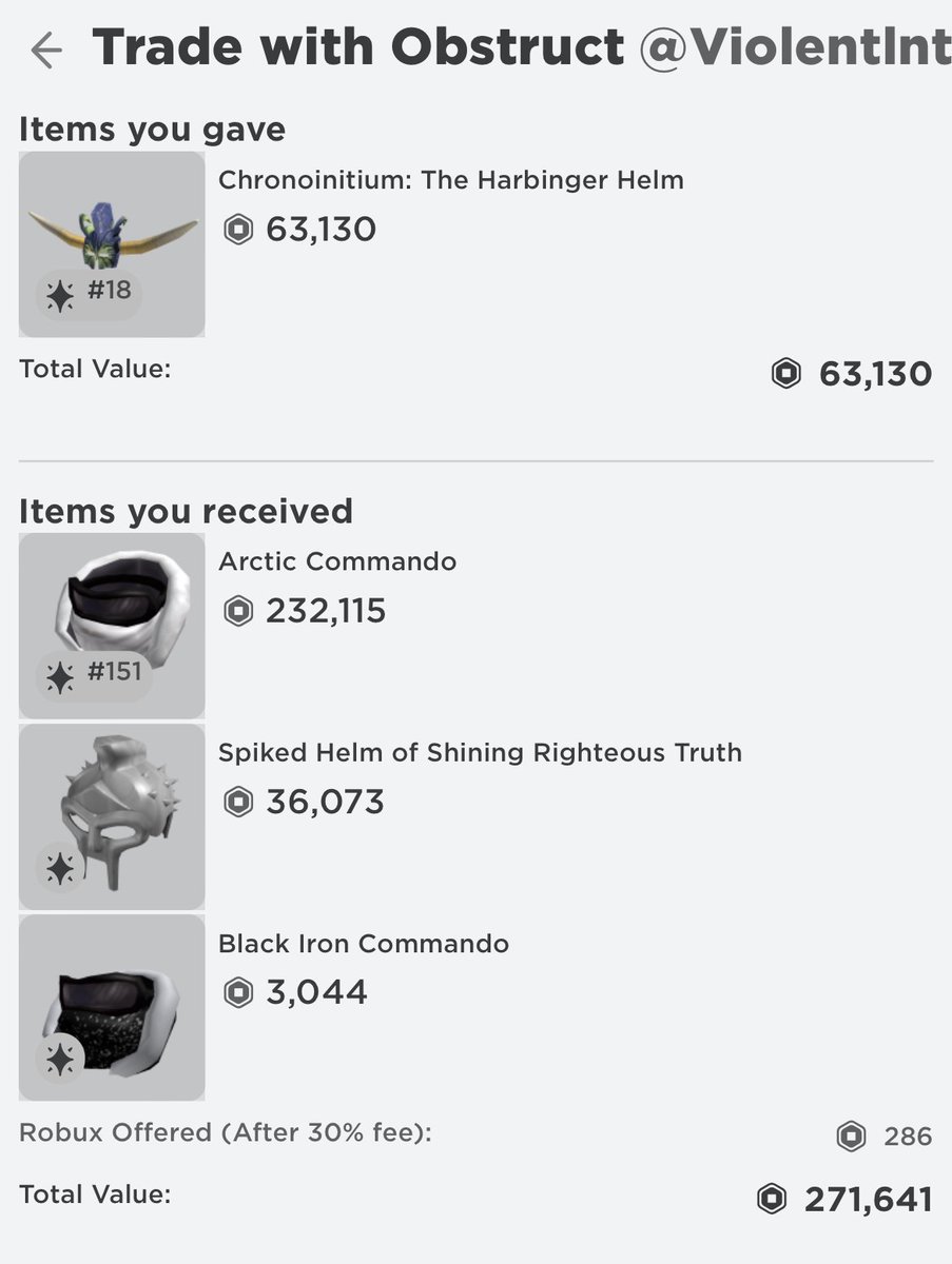 Roblox Trading News on X: This Tradeable category displays for all items;  that includes offsale, limited and onsale.  / X