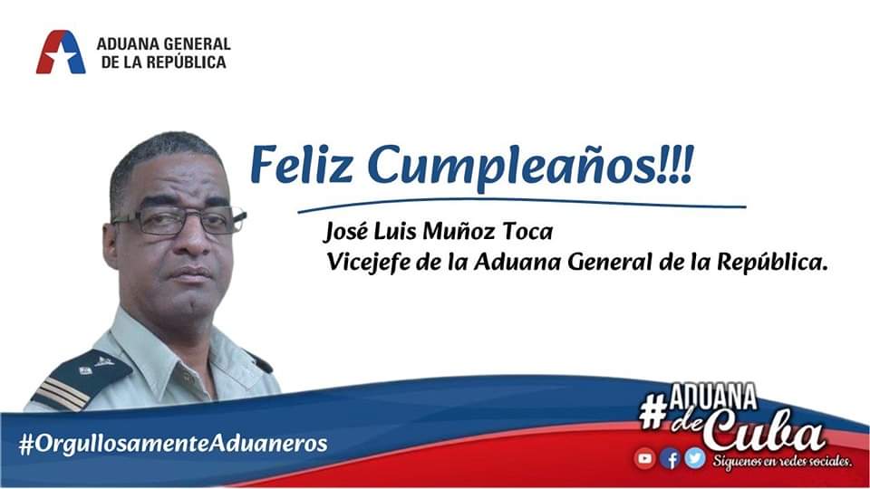 Yaritza47316778's tweet photo. #AduanaCienfuegos
Este #13Septiembre está de cumpleaños @vicejefe_toca de la #AduanadeCuba en nombre de todos los aduaneros llegue las felicitaciones a este gran compañero con una trayectoria destacada que se ha ganado el respeto y admiración de todos. 
¡Feliz Cumpleaños!🎂🥳🎉 https://t.co/xQSmQx3m8B