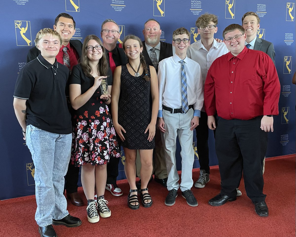 PeoriaCTE's tweet photo. Congratulations to Film &amp; TV students from @CeHSAZ, @LibertyHSLions &amp; @SunriseMustangs as they excel again at the Rocky Mountain Emmy Awards!
This is the 5th year in a row @PeoriaUnified11 students received production awards at @RockyMtnEmmy #peoriaunified11 #peoriaCTE https://t.co/aJo67oXtcS