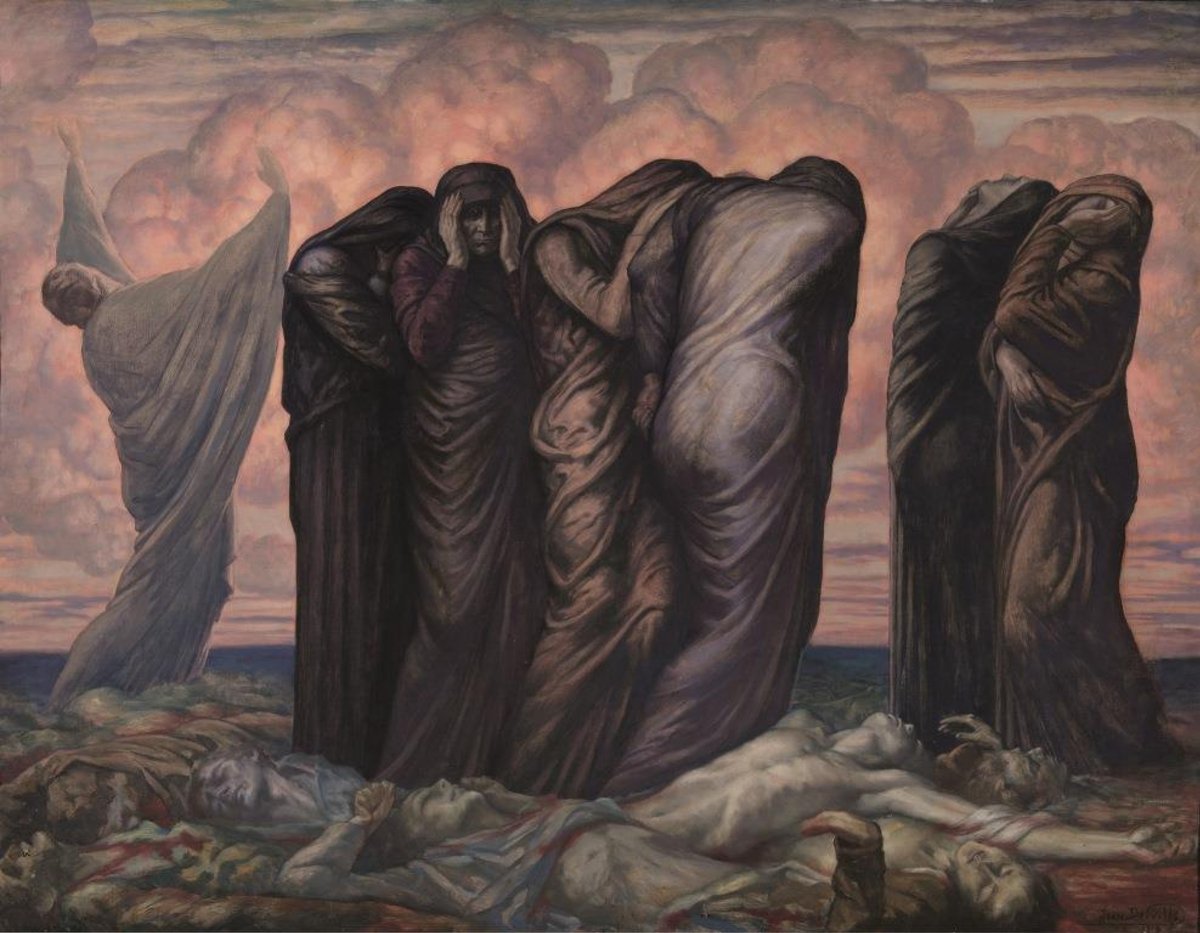 El teatro se genera en el interior de las palabras. El impulso de decir es el de actuar. El origen griego de la palabra drama, "dromenon", quiere decir lo que se hace, lo hecho, no lo dicho.

🎨Jean Delville