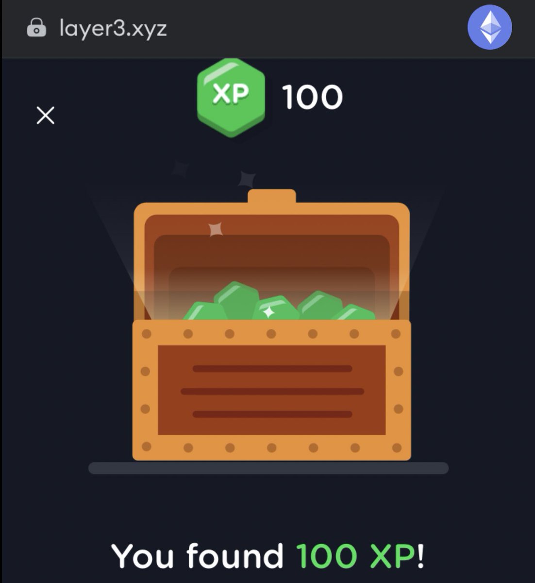 OzCastillo's tweet image. I just found 100 XP in a chest 💫 on @layer3xyz @Uniswap 🆒🪙💎✅🍀🤓👌🏼

#Uniswap #Layer3 #Layer3xyz 🚀