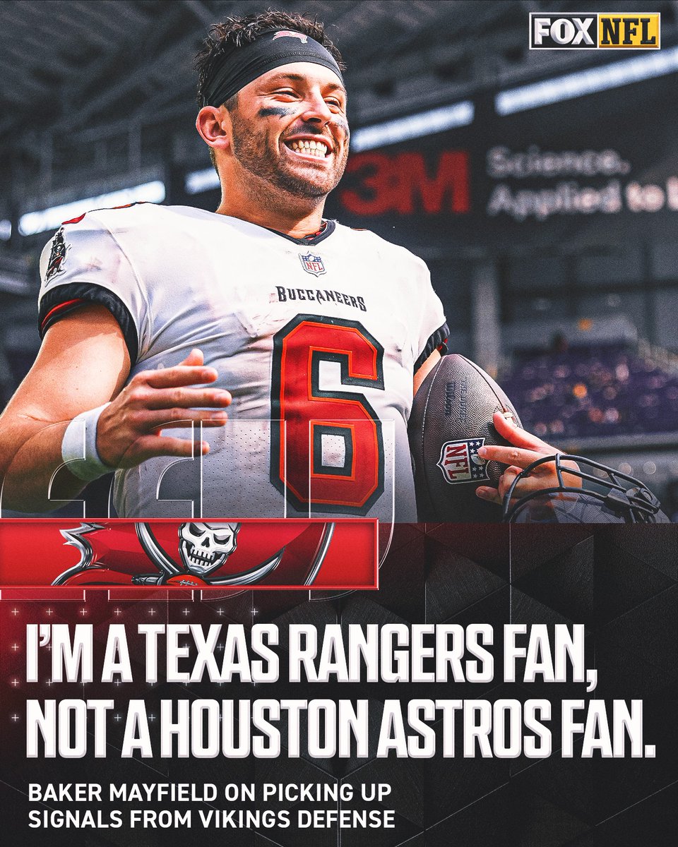 NFLonFOX's tweet photo. Baker Mayfield had this to say following the Bucs' win over the Vikings 🍿 https://t.co/n7px3lLgTs