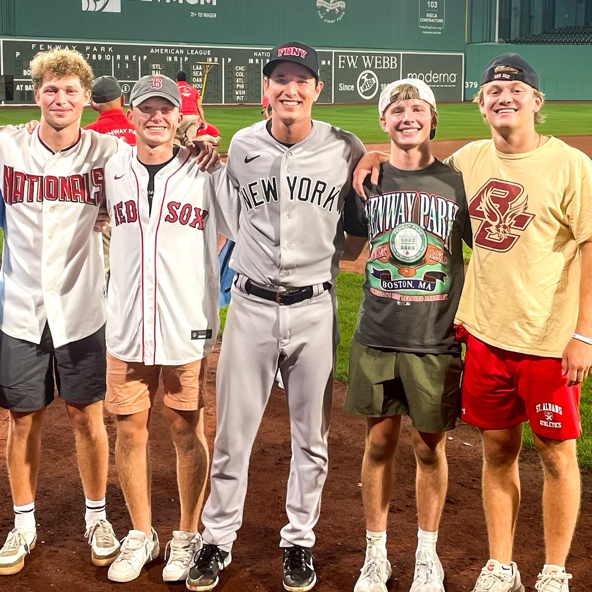 Back in the show! Congratulations to Matt Bowman '09 on his comeback from Tommy John surgery and pitching in his first big league game since 2019.

2023 graduates Alex Kline, Will Kearney, Clark Mocek, and Aidan Linnartz caught up with Matt on the field after the game.