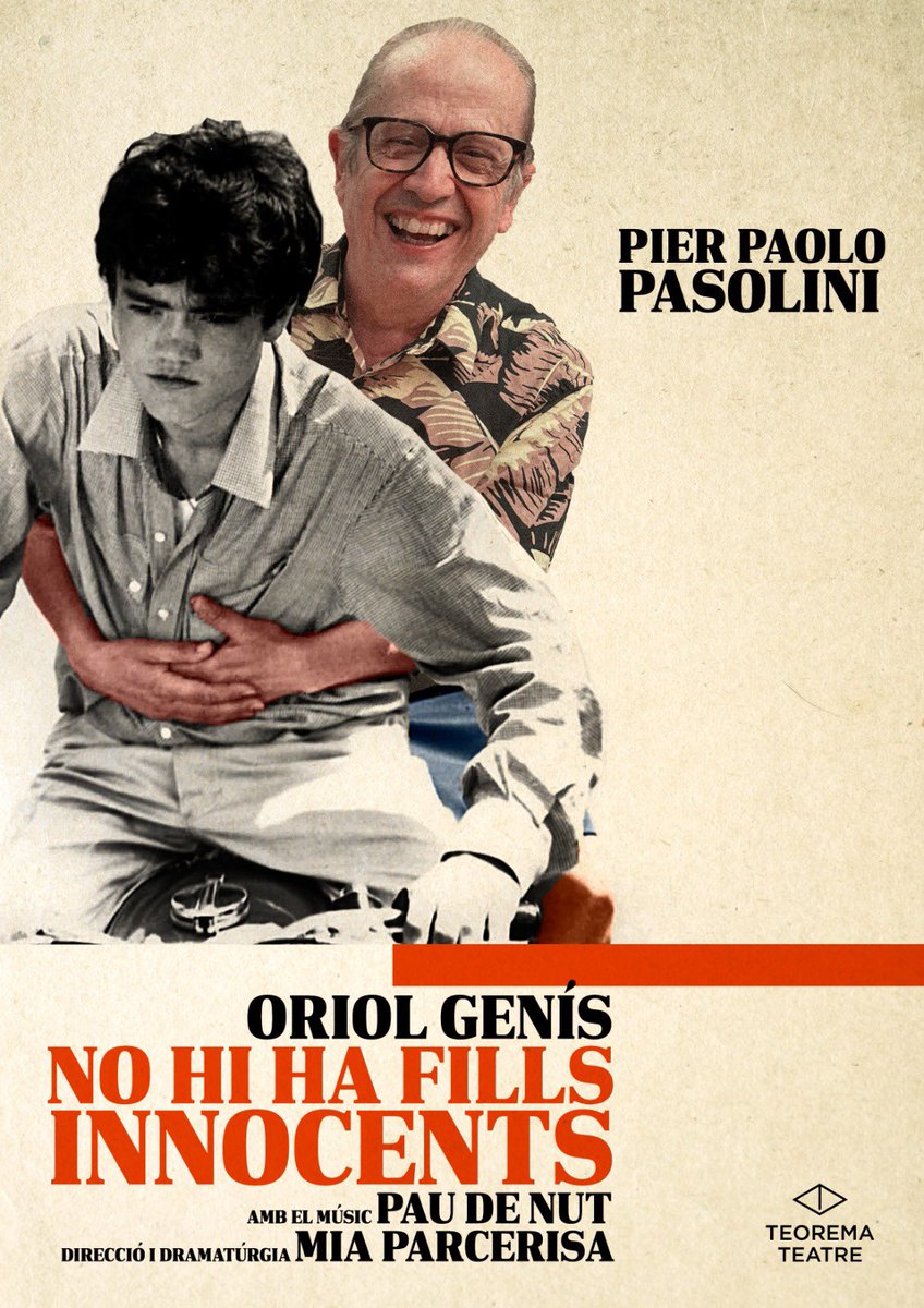 Els assajos de #NoHiHaFillsInnocents de #PPPasolini van a tota velocitat, com la moto de #MammaRoma. Estrena al #Teatret d'Esparreguera dins el @FestivalLola el 30/9 i l'1/10 tramateatre.wixsite.com/lola-2021. 

Un quartet de luxe: Pasolini (J. Casas)/@loriolgenis/@paudenut /@miaparcerisa