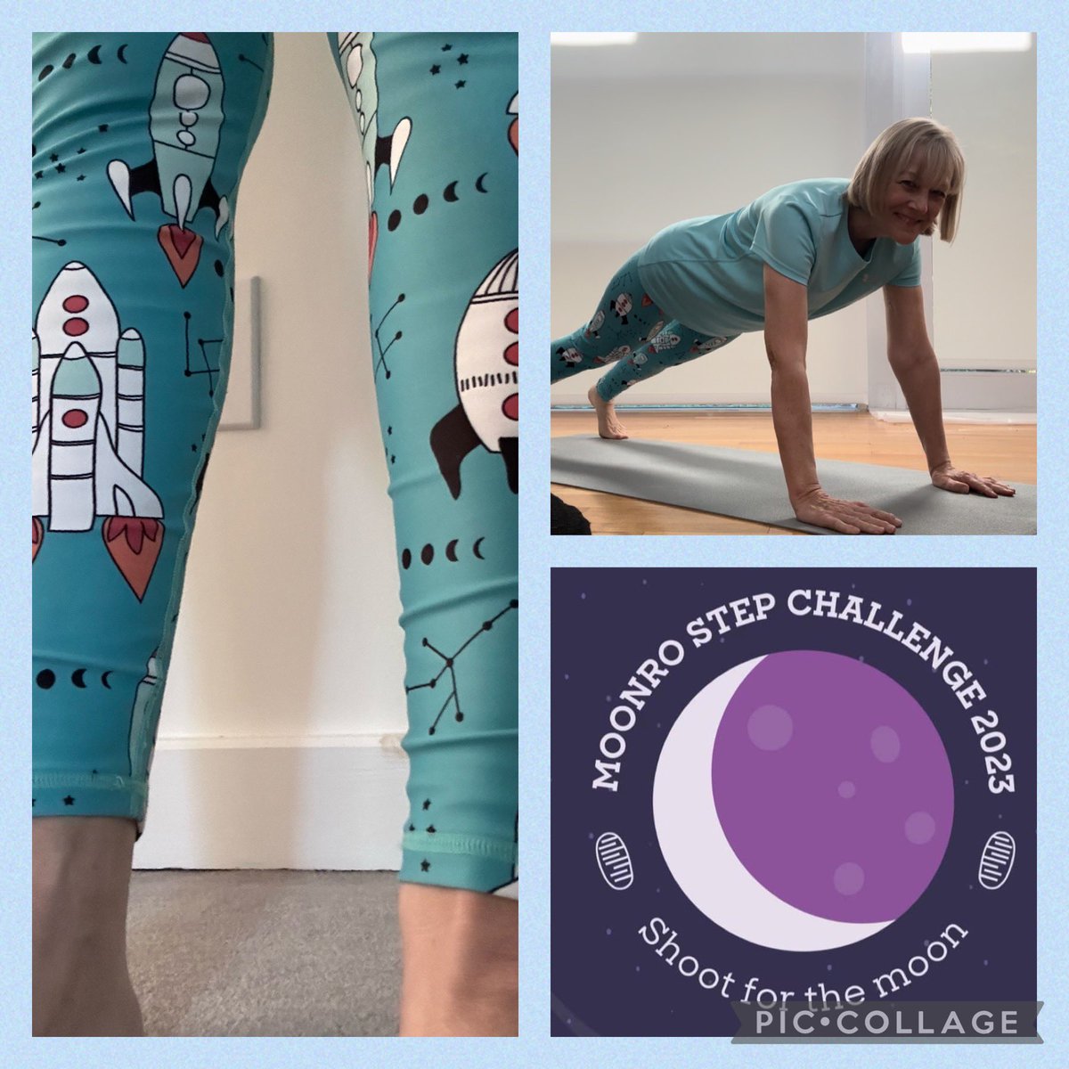 #moonrostepchallenge #MPCplankwednesday #mtnclimberstepswithplanking #leggingsmatchthemoontheme Any way to add to your step count!😂🌔🚀👍7719 steps by regular methods.👟👟😂
