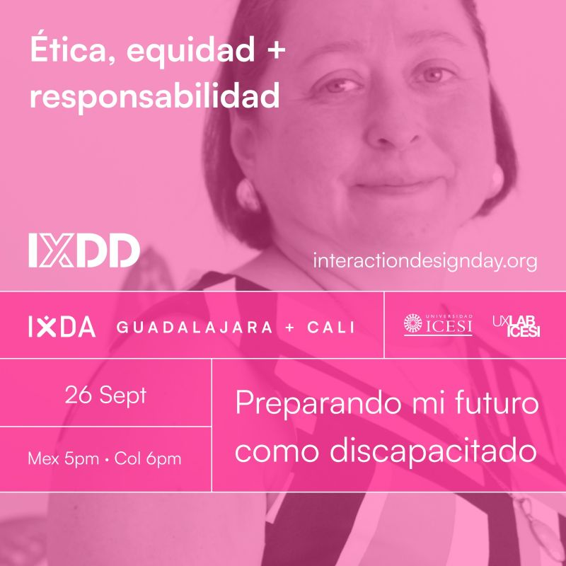 Muy agradecida con <a href="/IxDAGDL/">IxDA Guadalajara</a> por la oportunidad de compartir algunas de mis experiencias. ¡Los espero!