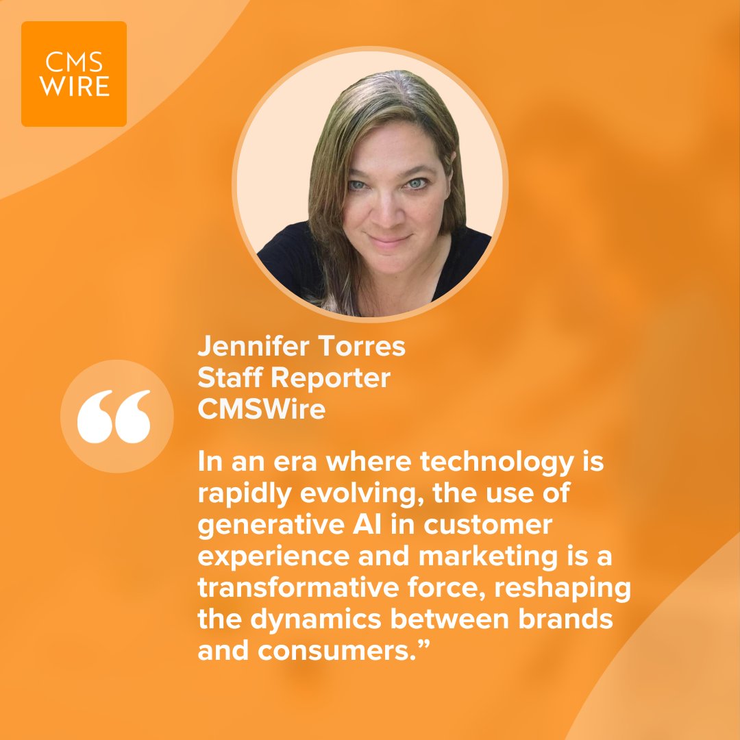 From smart chatbots that offer instant customer service to intricate data analytics that enable personalized recommendations, Generative AI technologies are becoming increasingly integral to effective CX and engagement strategies. 

@jenn__torres
#CustomerExperience