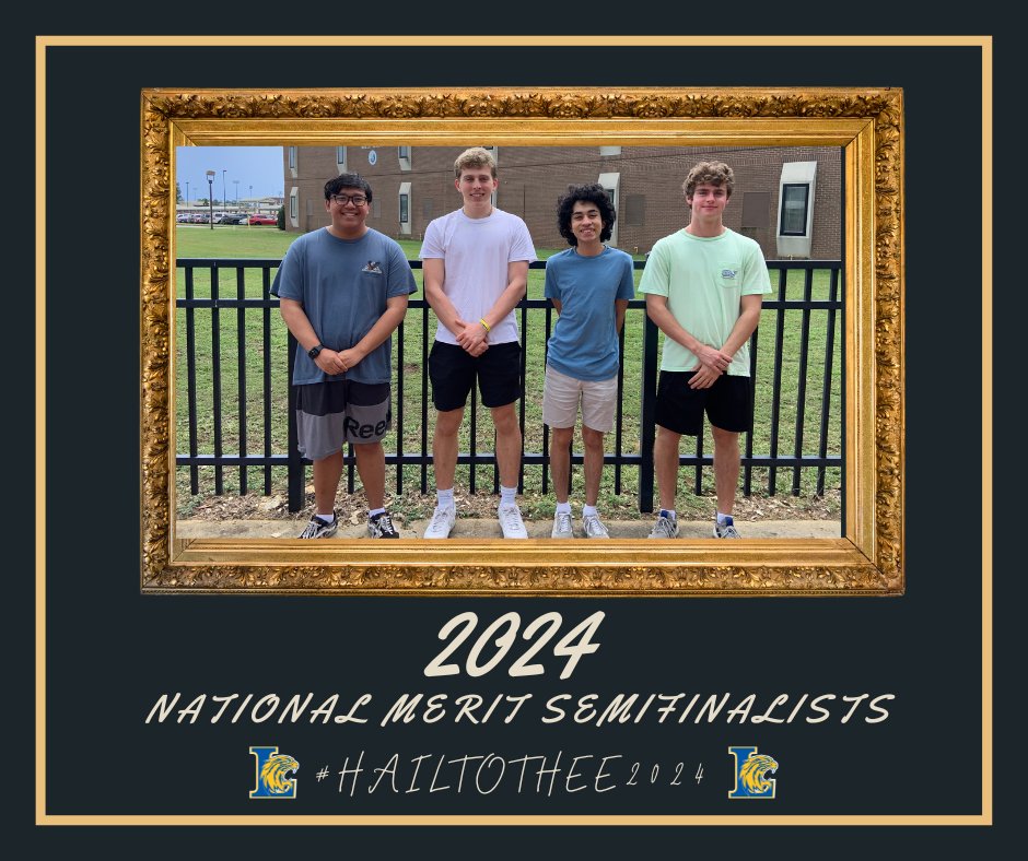 Congratulations to our LHS 2024 National Merit Semifinalists (left to right): Peter Nguyen, Benjamin Youmans, Austin Rios and Paul White. #LexingtonOne #haiLtothee2024