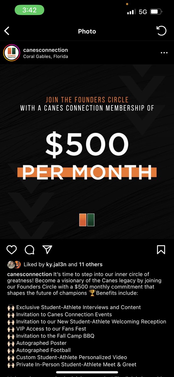 Your support means everything. For those that can contribute $500 per month, you’ll get everything Canes Connection has offer. Consider signing up today and supporting us! <a href="/CanesConnection/">Canes Connection</a> #JoinCanesConnection