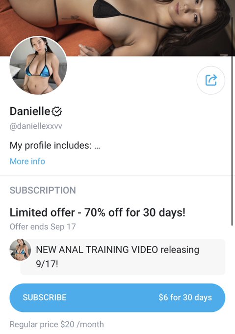 New anal training video dropping 9/17 👀 70% off OF sale to get access! https://t.co/o62KoUDFP1