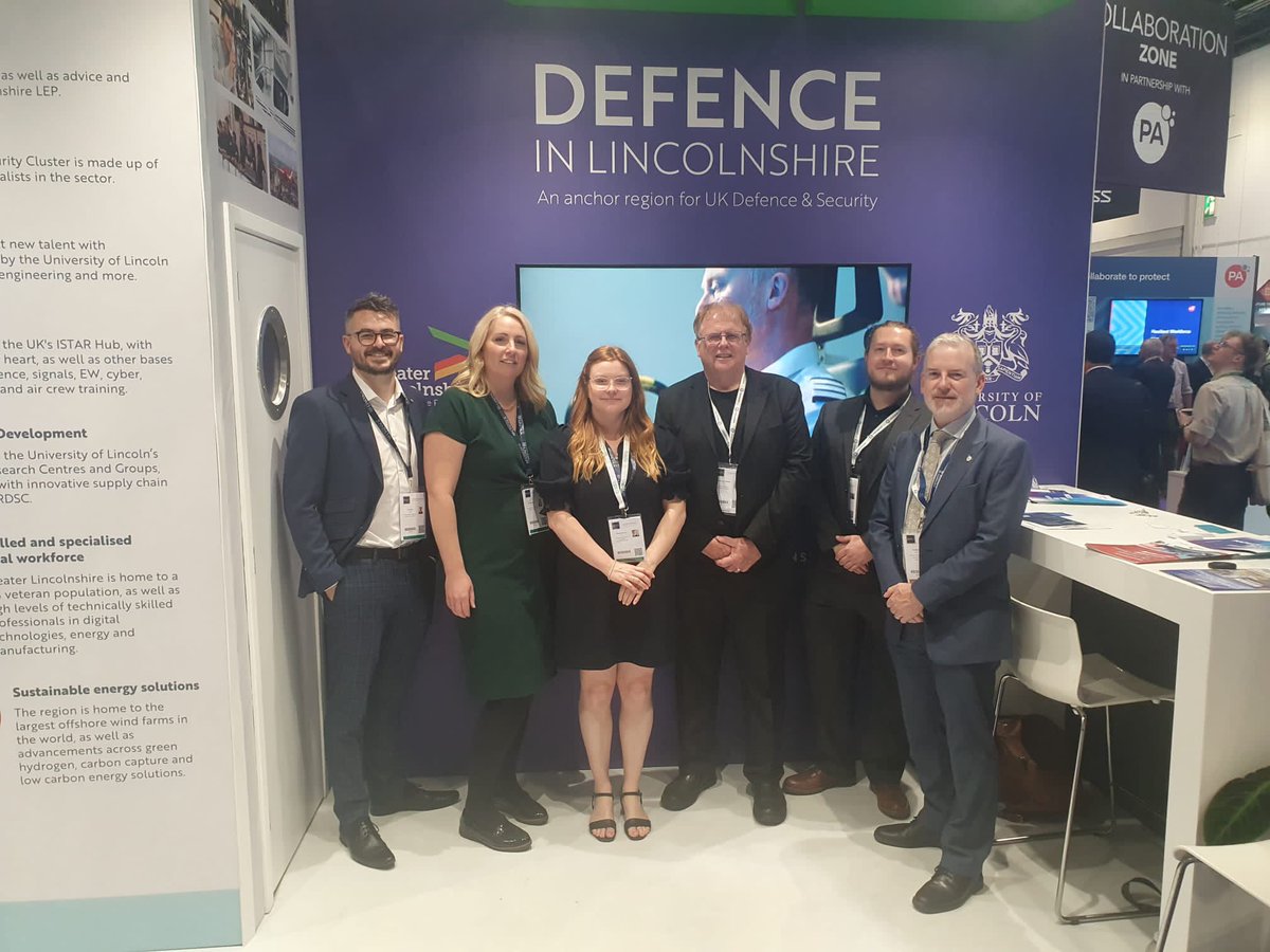 Great for the <a href="/unilincoln/">University of Lincoln, UK</a> Selborne Team to meet up with Uni colleagues &amp; regional partners at <a href="/DSEI_event/">DSEI 2023</a> today.  All part of expanding our contribution to UK defence &amp; security in Lincolnshire and beyond 🇬🇧 

@DVC_UoL <a href="/UoL_Industry/">University of Lincoln Commercial Partnerships</a>