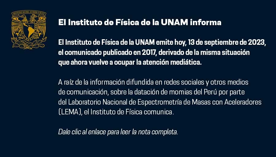 El Instituto de Física de la UNAM informa > bit.ly/3PFiLsN