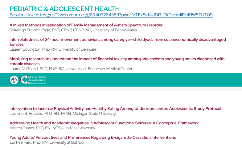 You don't want to miss our @NursingCANS #2023AdvancedMethods session on Pediatric & Adolescent Health! :) #ayacsm
@ShayleighPage @DrJuliaBlan @wentzerooni