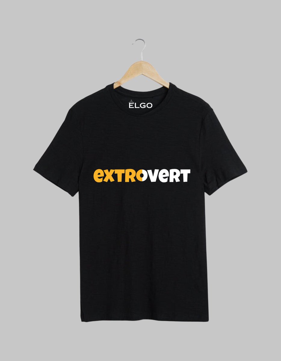 Elgoclothing's tweet image. "🎉 Embrace Your Inner Extrovert with Our Typography Print T-Shirt! 🎉

🔴 Red or ⚫ Black – Choose Your Vibe!
Let your personality shine with this vibrant tee. Perfect for those who love to socialize and stand out in a crowd. Grab yours now! #ExtrovertStyle #elgo