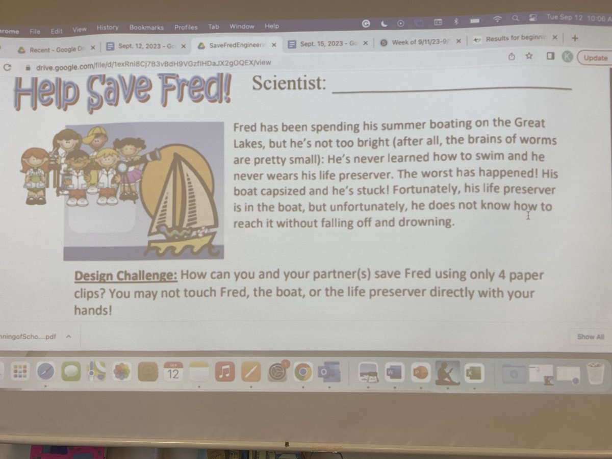 MrsSassoon's tweet photo. My favorite beginning of the school year STEM challenge! Save Fred! Here are our 1st, 2nd, and 3rd place winners! @HowellTwpRamtwn https://t.co/To6ns12N0Z