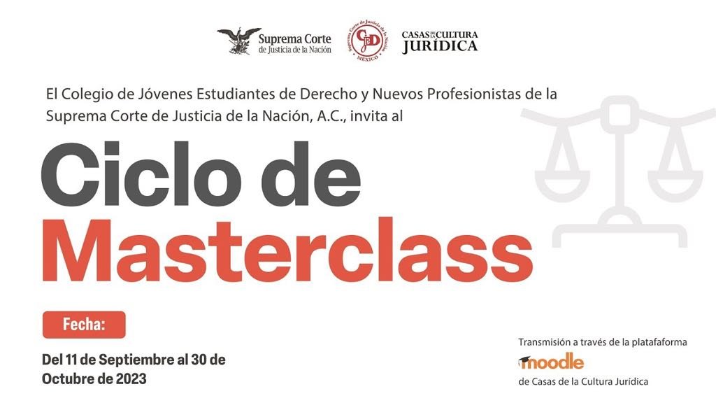 ColegiodelaSCJN's tweet photo. Masterclass: "Modelo de control de constitucionalidad-convencionalidad y derechos humanos".   Sigue la transmisión, 17:00 hrs https://t.co/YLrpjqJzlV https://t.co/ayD1ZL466e