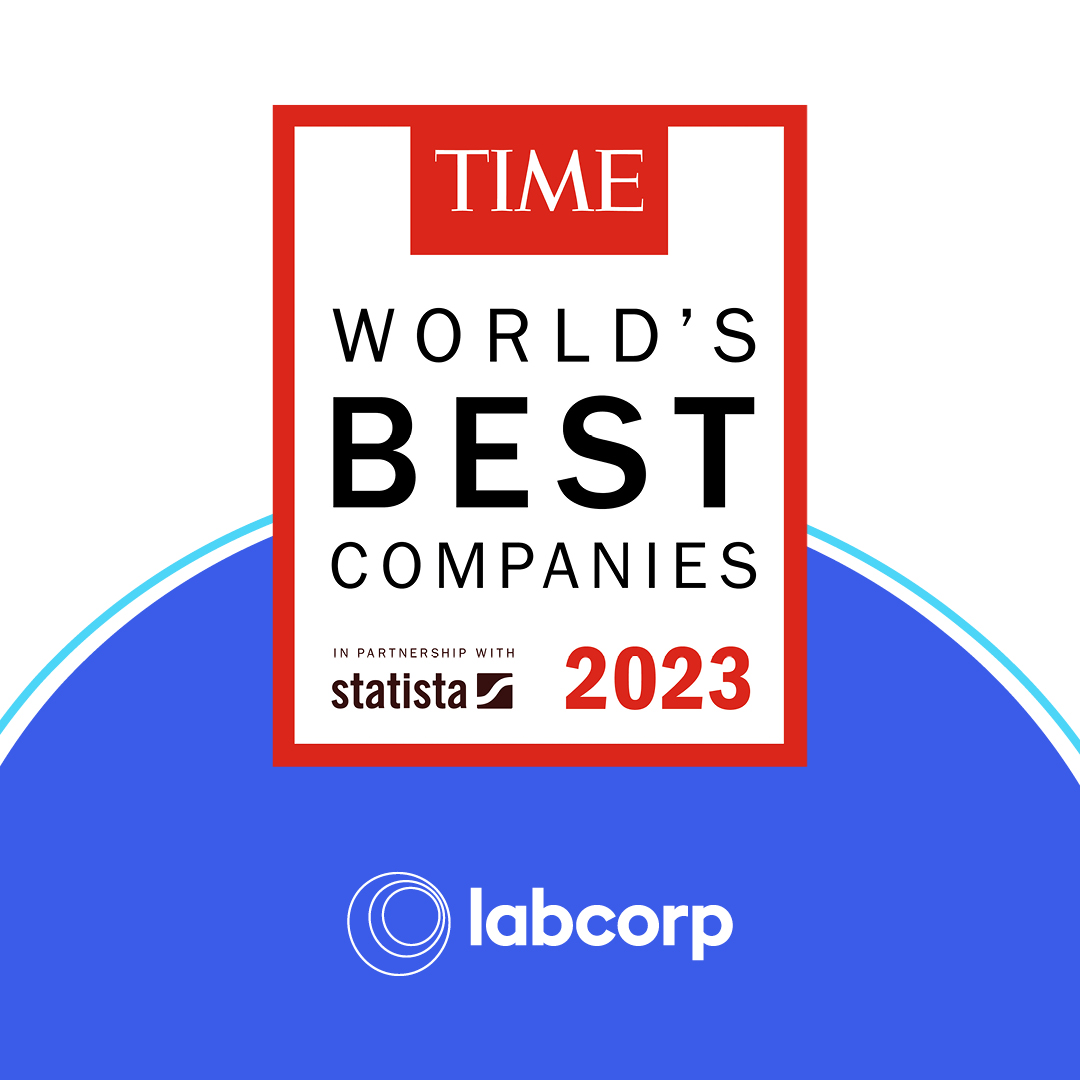Labcorp is proud to be included in the new annual @TIME World's Best Companies 2023 list, a comprehensive study conducted with @StatistaCharts to identify the top performing companies across the globe. Read more: spr.ly/6012P2sqC #WorldsBestCompanies
