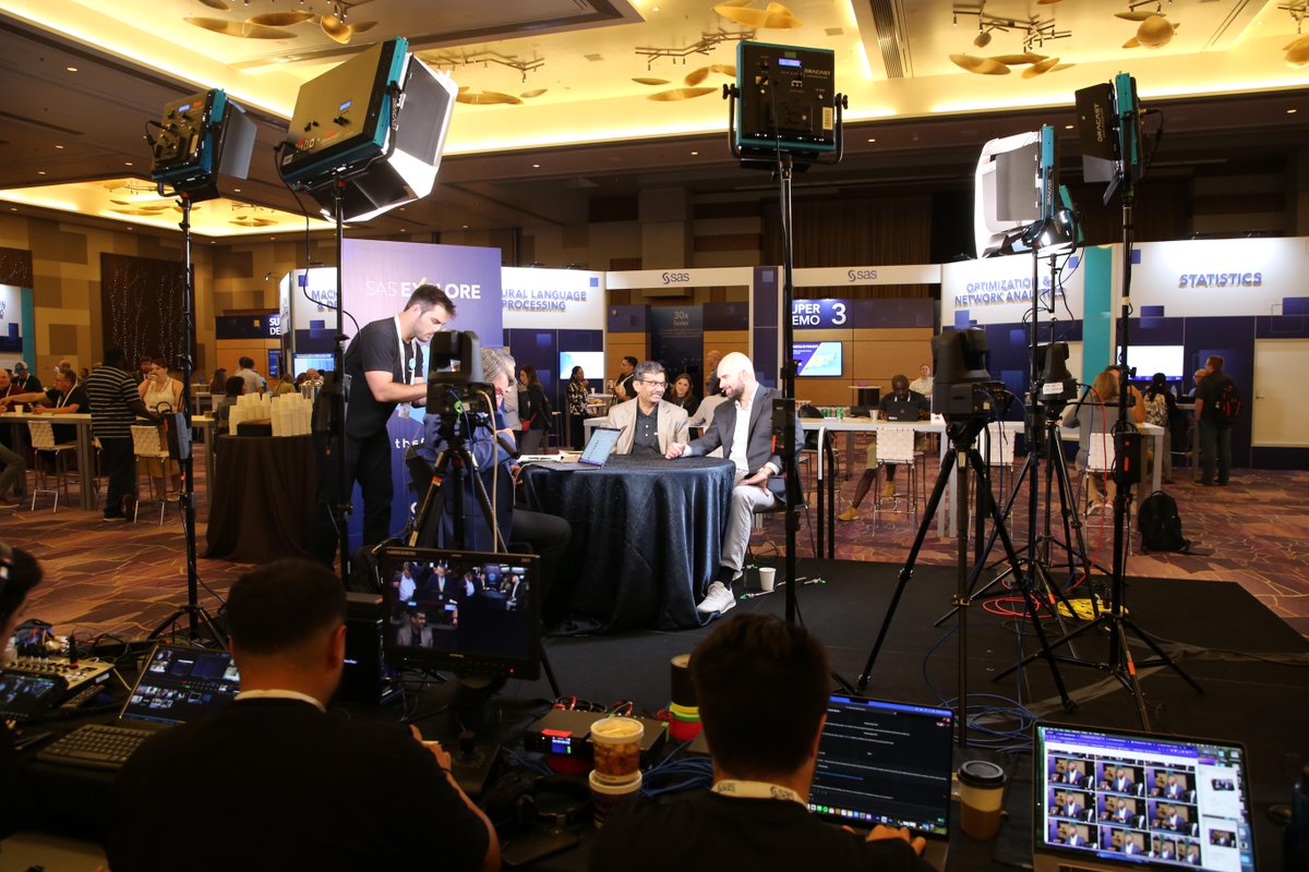 SASsoftware's tweet photo. We've had a blast with @theCUBE onsite at #ExploreSAS. 🎥 

Lots of great moments and interviews, that you can watch on demand: https://t.co/putCQea2AL

Generative AI, analytics, data science...come for the topics, stay for the talent ⭐ https://t.co/OVg2ZRsfcp