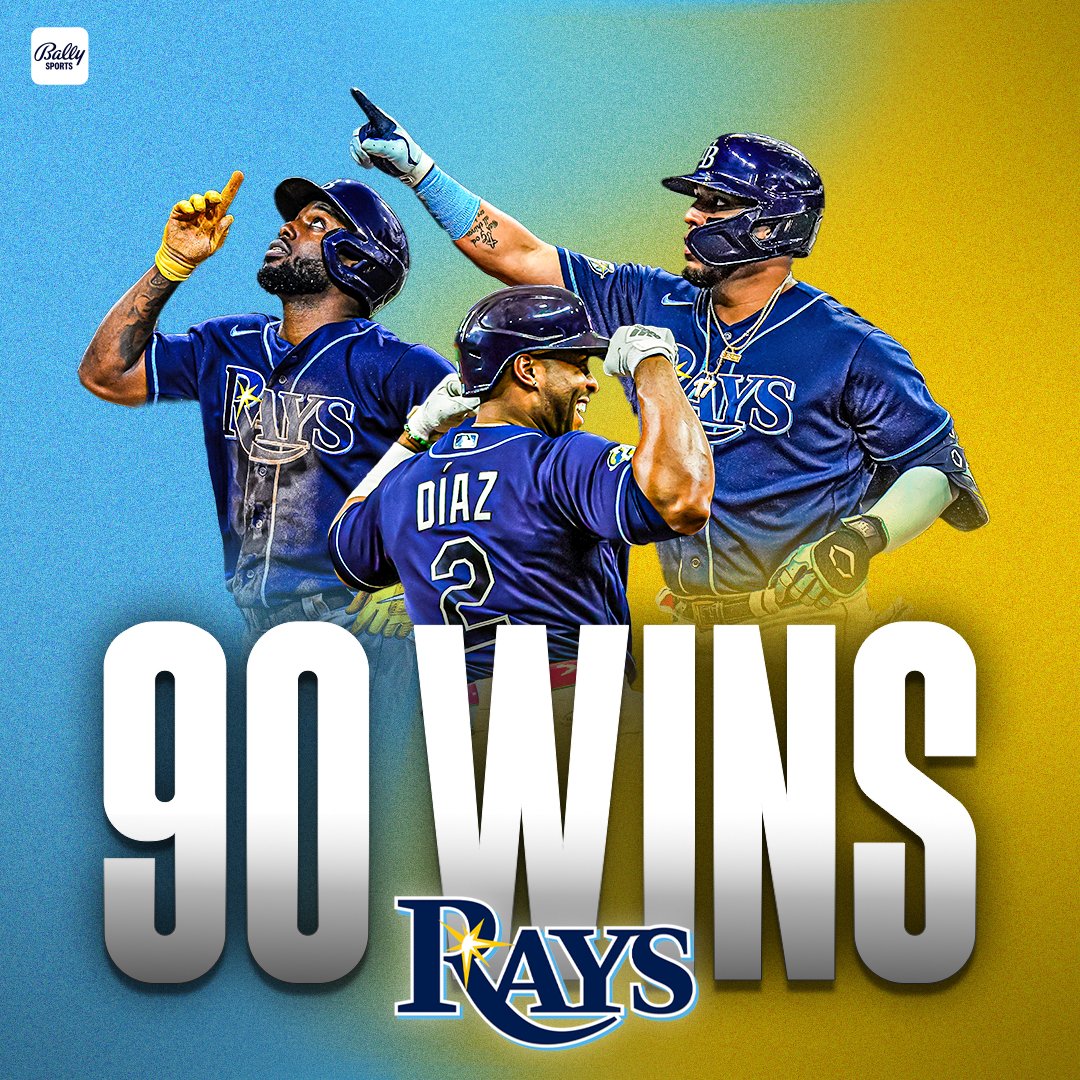 90 wins for the 9th time in franchise history. #RaysUp