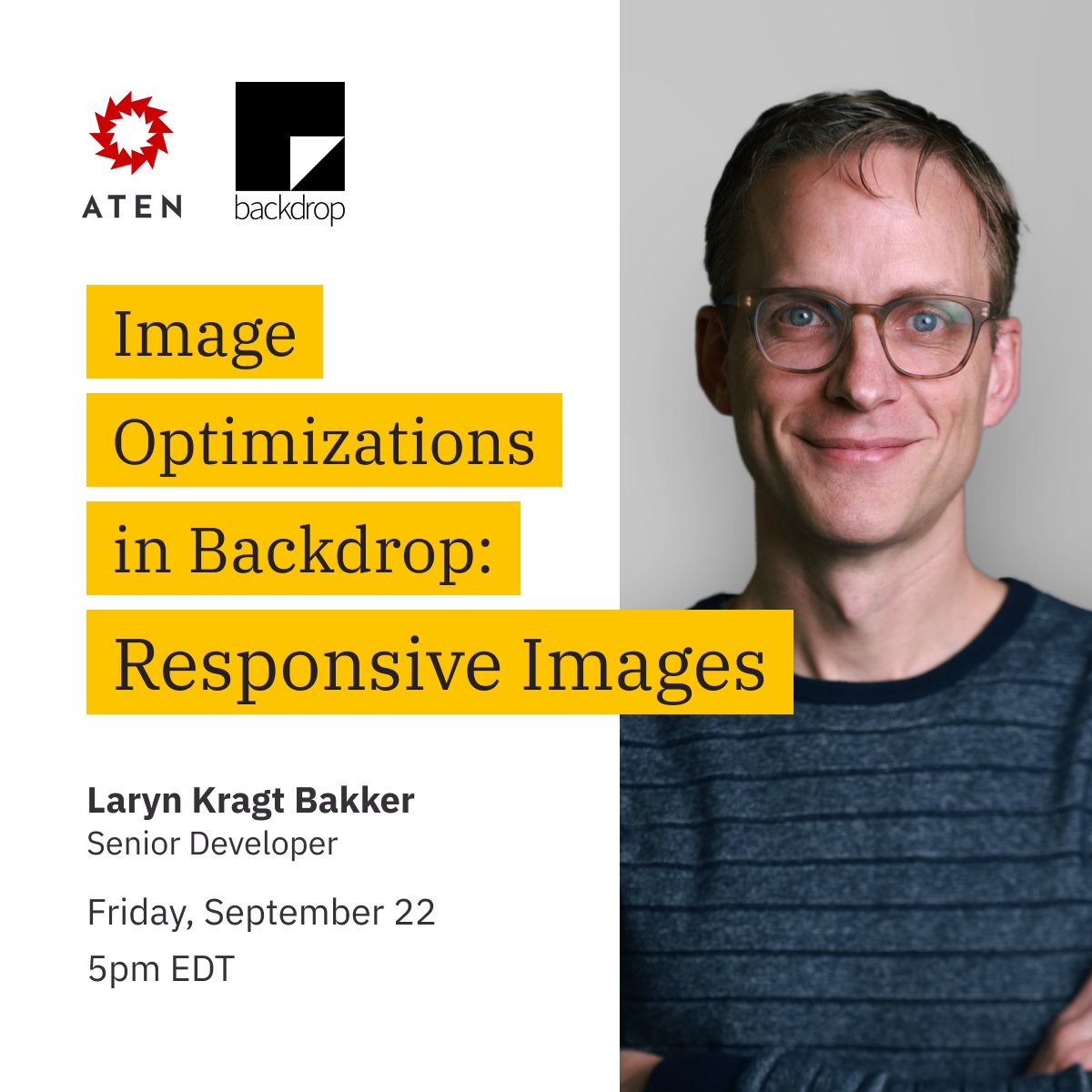 Aten Design Group (@atendesign) on Twitter photo Aten's Backdrop Dev/ core maintainer, Laryn will be presenting a session about responsive images in <a href="/backdropcms/">Backdrop CMS</a> at Backdrop Live on 9/22 at 3pm MDT.
Learn more and sign up at the link in our bio.
hubs.li/Q02286b80 Aten's Backdrop Dev/ core maintainer, Laryn will be presenting a session about responsive images in <a href="/backdropcms/">Backdrop CMS</a> at Backdrop Live on 9/22 at 3pm MDT.
Learn more and sign up at the link in our bio.
hubs.li/Q02286b80