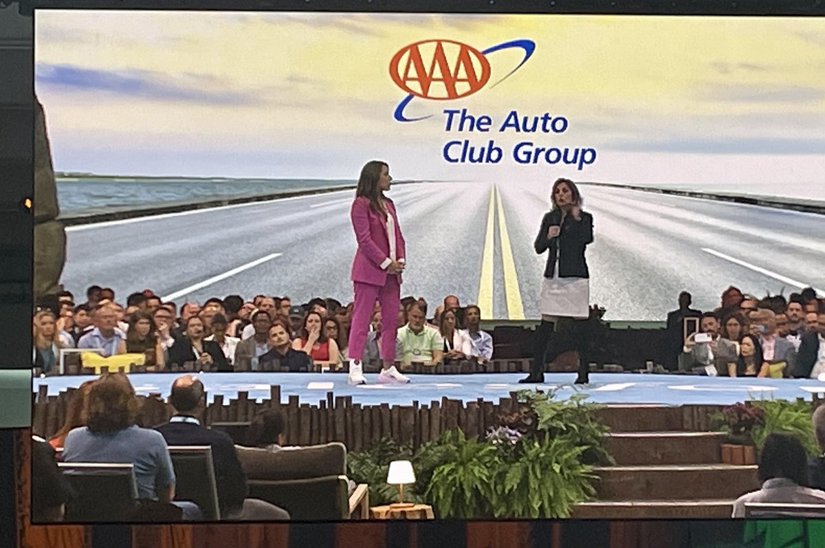 Amazing to hear AAA/ACG's COO/CTO Shahreh Abedi talk with <a href="/ServiceCloud/">Agentforce Service</a> 's @BrendaBown at #DF23 : "We are nothing if not known for our trust... We're making life easier for our agents so we can keep reducing that time of arrival."