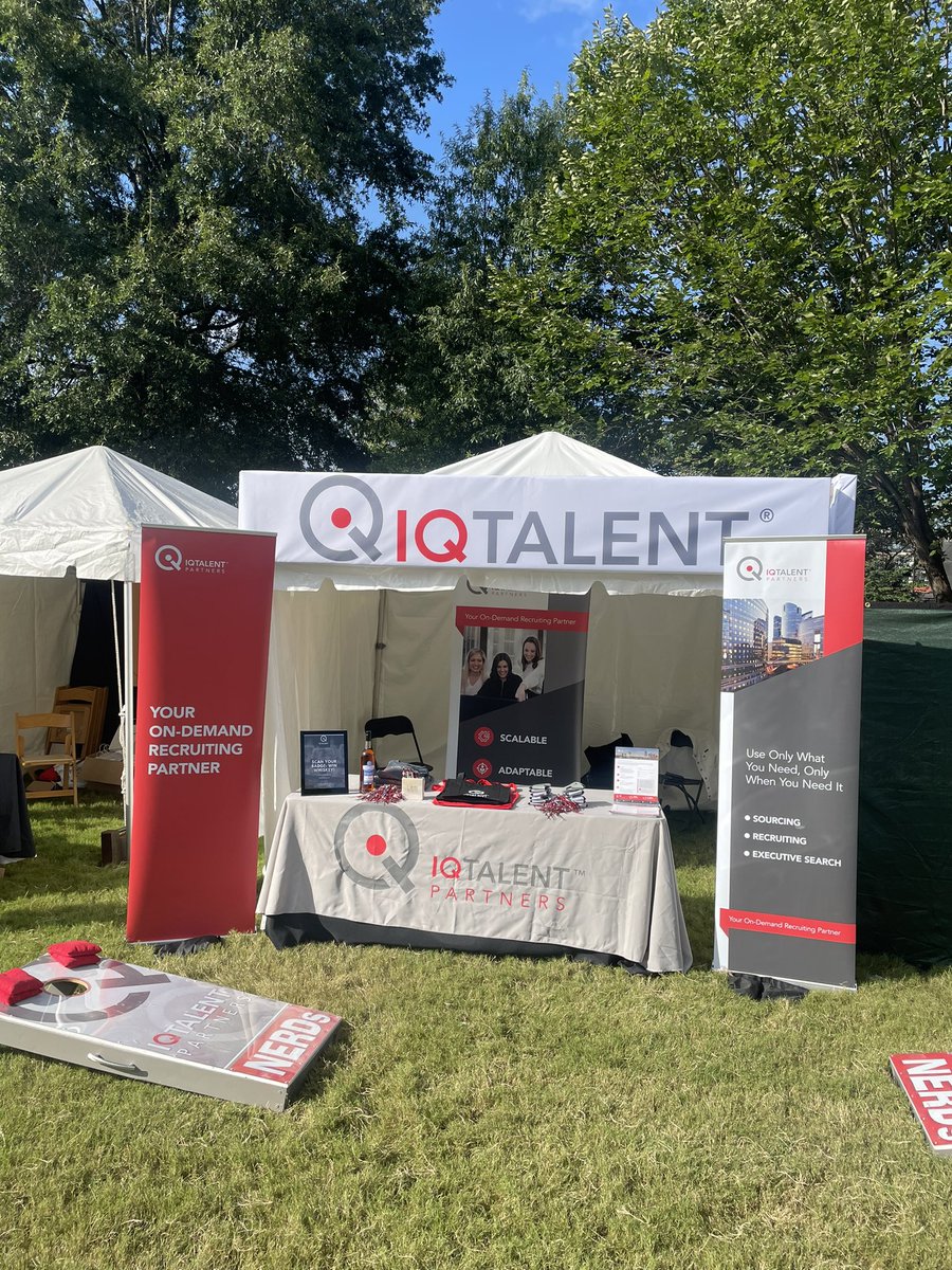IQTalent's tweet image. Stop by and see us at #RecFest2023 for whiskey and cornhole!