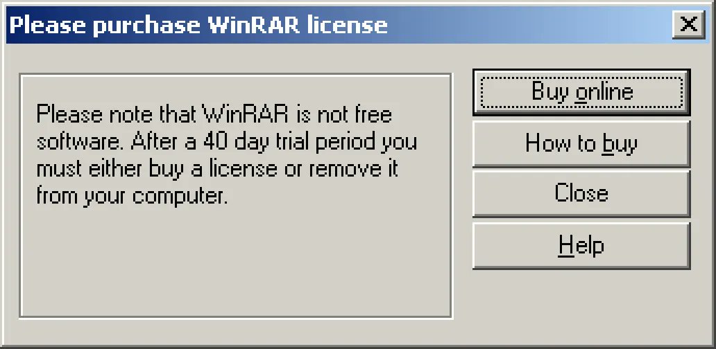 Here's your regular reminder to please purchase WinRAR @WinRAR_RARLAB