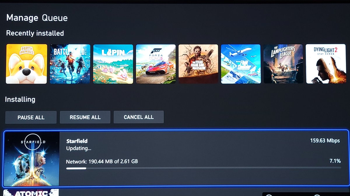 IdleSlothVGT's tweet image. (FYI) #Starfield    Hotfix Update - Version 1.7.29 for Xbox Series X|S &amp;amp; PC 

Size 2.61 GB

Performance and Stability:
• Improved stability on Xbox Series X|S during installations.
• Various enhancements to reduce crashes and boost framerate.

Quest Fixes:
• All That Money…
