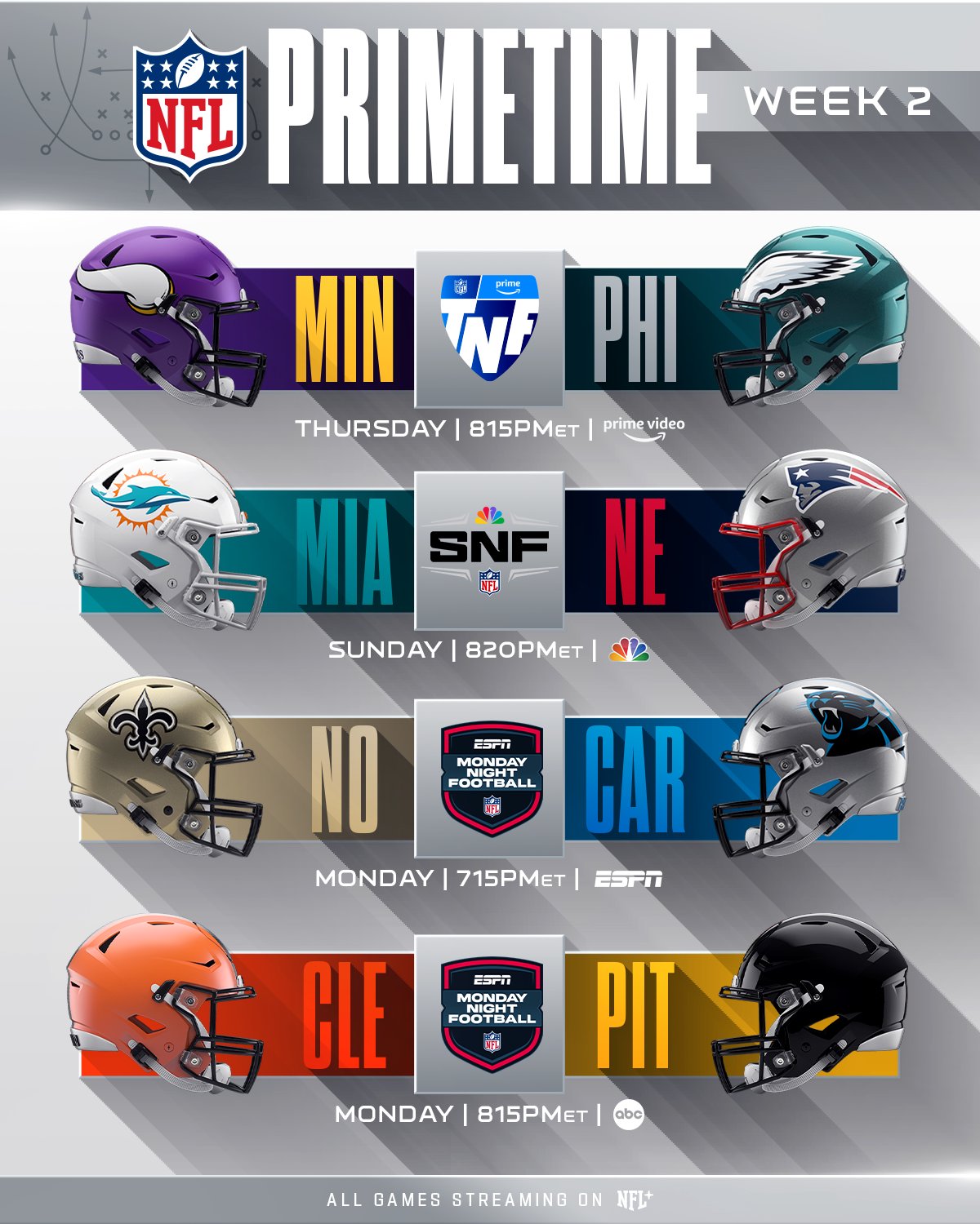NFL on X: 'Which primetime matchup are you excited to see? 