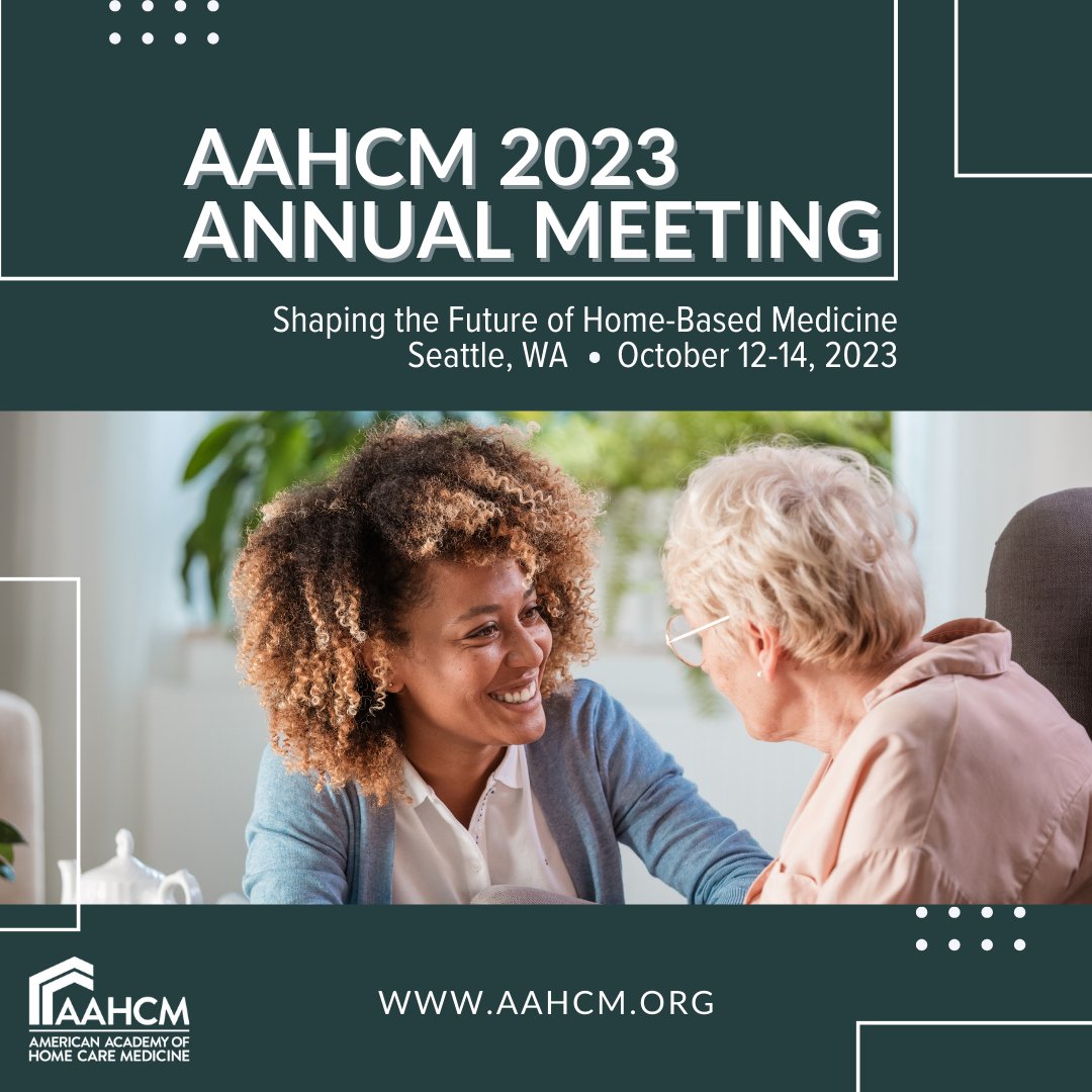 Are you booked yet? Hotel and registration deadlines are approaching for the AAHCM 2023 Annual Meeting in Seattle! The Westin hotel block closes on Sept. 20th and registration rates increase after Sept. 15th. #AAHCM2023 #homecaremedicine loom.ly/Rc9eECM