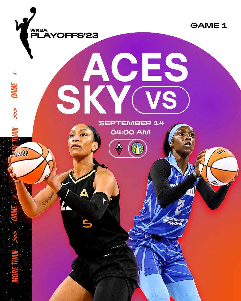 Round 1 of the 2023 WNBA Championship tips-off tonight! #3 @connecticutsun vs #6 @minnesotalynx ⏰ 2AM #1 @lvaces vs #8 @chicagosky ⏰ 4AM #MoreThanGame