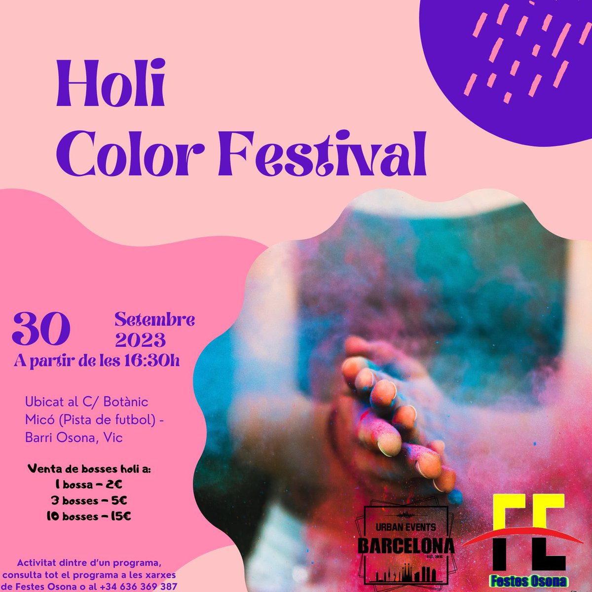 Arriba una gran festa per concloure l’estiu! Acompanya’ns el proper 30 de setembre a les diverses activitats organitzades al Barri Osona de Vic! A partir de les 16:30h i fins que el cos aguanti!✨
Agraïments als col•laboradors❤️🫶