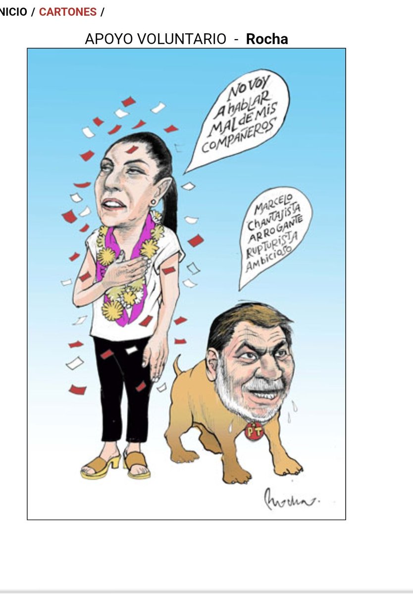 Esta caricatura fue profética, Noroña será el vocero de Claudia Sheinbaum.