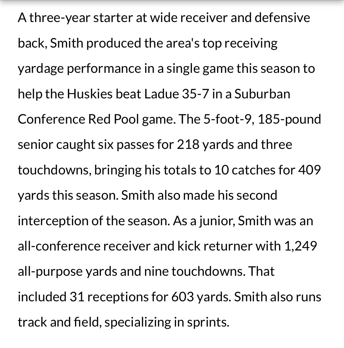 Congratulations to Derrick Smith Jr. for being named Post Dispatch Player of the Week. #RitenourFootball #TrustTheProcess #Brotherhood