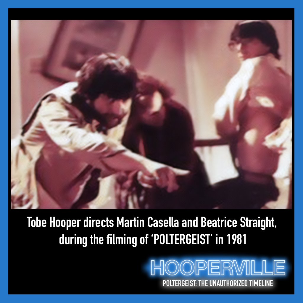 PoltergeistBook's tweet photo. Tobe Hooper directs Martin Casella and Beatrice Straight during the filming of 'Poltergeist' in 1981

#TobeHooper #Poltergeist #Hooperville #HoopervilleBook #Horror #HorrorMovie #HorrorCommunity #Director #moviemaking #movies #cinema #moviefacts #movietrivia https://t.co/vxnAeZYV57