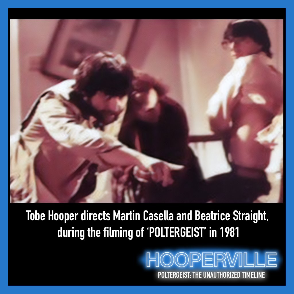 Tobe Hooper directs Martin Casella and Beatrice Straight during the filming of 'Poltergeist' in 1981

#TobeHooper #Poltergeist #Hooperville #HoopervilleBook #Horror #HorrorMovie #HorrorCommunity #Director #moviemaking #movies #cinema #moviefacts #movietrivia